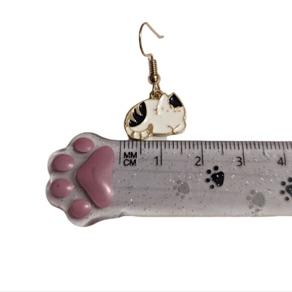 Kitty Cat Cartoon Design Earrings - Picture 4 of 6